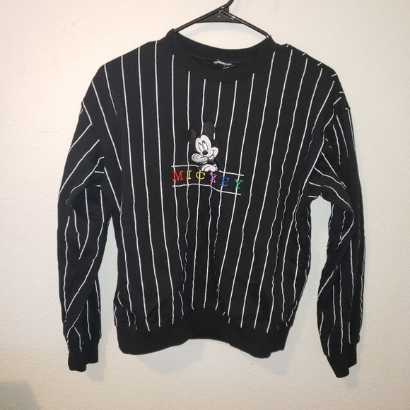 Mickey Mouse Striped Sweatshirt Forever 21 - Picture 1 of 3